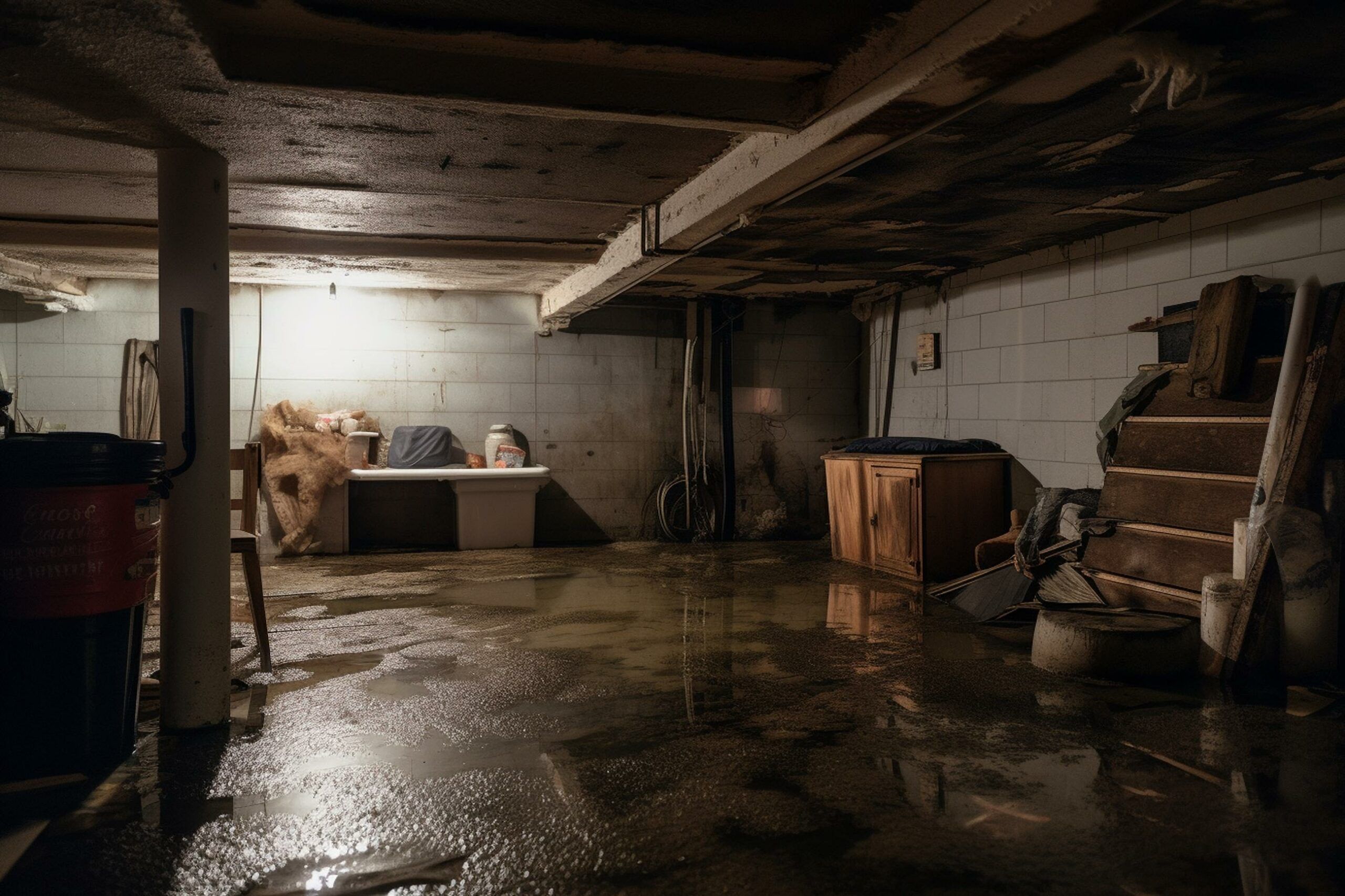 flooded basement