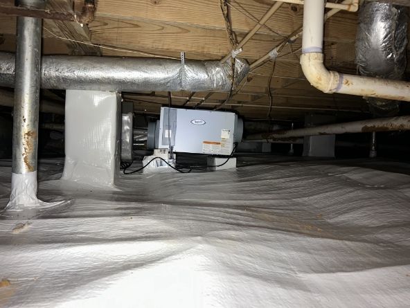 A crawl space in chattanooga with new encapsulation