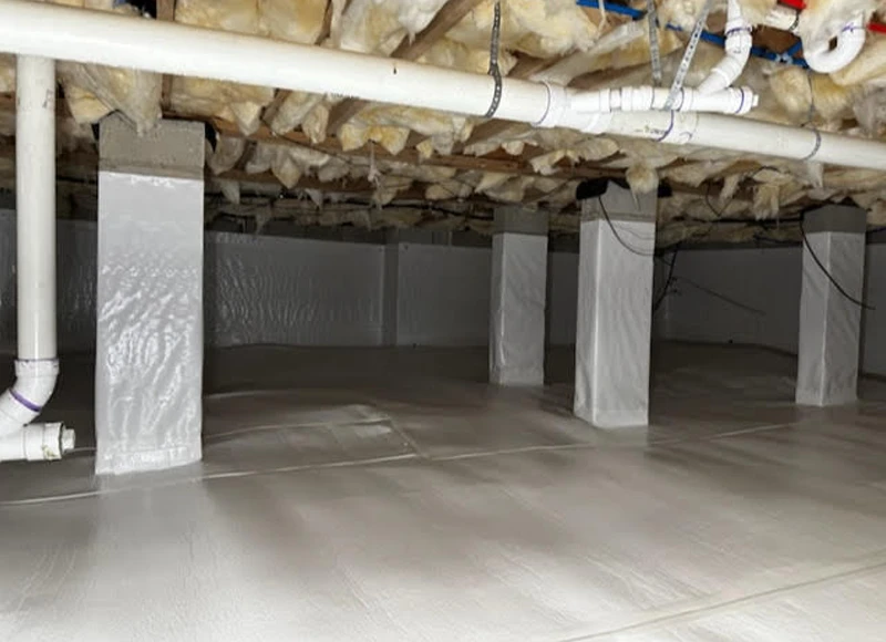 beautifully encapsulated crawl space