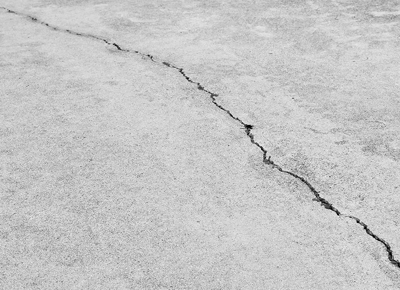 crack in concrete