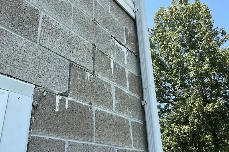 crack in cinderblock